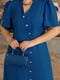 Сукня-сорочка однотонна синя | 6857575 | фото 4