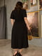 Сукня-сорочка однотонна чорна | 6857578 | фото 4