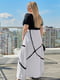Вільна чорно-біла сукня А-силуету | 6857597 | фото 4