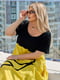Вільна чорно-жовта сукня А-силуету | 6857599 | фото 3