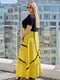 Вільна чорно-жовта сукня А-силуету | 6857599 | фото 4