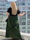 Вільна сукня А-силуету кольору хакі | 6857602 | фото 4
