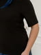Базова трикотажна чорна футболка | 6857640 | фото 3