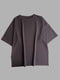 Базова сіра футболка з бавовни крою oversize | 6858381