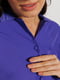 Штапельна фіолетова блузка з коміром | 6852475 | фото 2