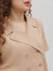 Бежевий лляний костюм: укорочений жакет з короткими рукавами, штани | 6852586 | фото 2