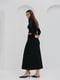 Черный костюм из структурного трикотажа: укороченный джемпер, длинная юбка | 6852606 | фото 3