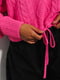Розовый укороченный джемпер фактурной вязки | 6852827 | фото 2