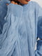 Вязаный голубой свитер с узором “косами” | 6852855 | фото 2