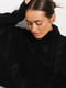 Вязаный черный свитер с узором “косами” | 6852857 | фото 2