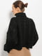 Вязаный черный свитер с узором “косами” | 6852857 | фото 3
