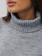 В'язаний сірий светр із фактурним візерунком | 6852863 | фото 2