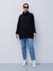 Удлиненный черный свитер свободного фасона | 6852868