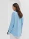 Льняна блакитна сорочка oversize | 6852919 | фото 3