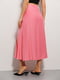 Шелковая розовая юбка-миди с разрезом | 6852947 | фото 2