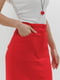 Льняная красная юбка-макси с разрезом сзади | 6852993 | фото 3