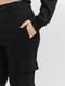 Черный костюм: толстовка и расклешенные брюки | 6853006 | фото 3
