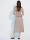 Трикотажна бежева сукня А-силуету в рубчик | 6853055 | фото 3
