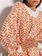 В`язане молочне oversize сукня-туніка з яскравим візерунком | 6853056 | фото 2