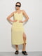 Штапельна жовта сукня в білизняному стилі | 6853067 | фото 2