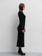 Длинное черное платье из текстурного трикотажа | 6853068 | фото 3