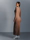 Длинное коричневое платье-футляр | 6853084 | фото 3