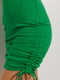 Зелена трикотажна сукня в рубчик з кулісами | 6853111 | фото 2