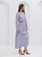 Длинное фиолетовое платье в цветочный принт с регулируемым поясом | 6853149 | фото 3