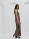 Длинное вязаное платье коричневого цвета без рукавов | 6853157 | фото 2