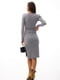 Трикотажна сіра сукня-футляр з вирізами на талії | 6853159 | фото 3