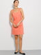 Короткое льняное оранжевое платье | 6853165