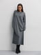 Вязаное длинное платье oversize серого цвета | 6853169 | фото 3