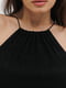 Длинное черное платье из текстурного трикотажа | 6853175 | фото 2