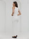 Длинное молочное платье из текстурного трикотажа | 6853179 | фото 2