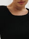 Черная футболка из текстурного трикотажа | 6853289 | фото 2