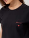 Черная футболка с надписью amour на груди | 6853292 | фото 2