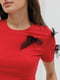 Укорочена червона футболка з бантиками | 6853313 | фото 2