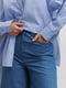 Коттоновые синие брюки-палаццо | 6853404 | фото 2