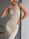 Сукня лаконічна в рубчик з якісної бавовни | 6858714 | фото 5