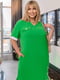 Довга вільна сукня зеленого кольору з принтом | 6846896 | фото 3