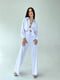 Білий костюм-трійка із креп-жатки:топ, сорочка, штани | 6858509 | фото 4