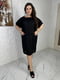 Льняна чорна сукня вільного крою з двома глибокими кишенями | 6858545 | фото 6