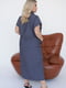 Сіра довга сукня-сорочка із льону | 6858552 | фото 2