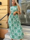 Зелена сукня із шовкового софту в абстрактний принт | 6858570 | фото 2
