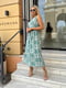 Бірюзова сукня із шовкового софту в абстрактний принт | 6858574 | фото 2