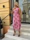 Рожева сукня із шовкового софту в абстрактний принт | 6858575 | фото 4
