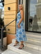 Синя сукня із шовкового софту в абстрактний принт | 6858577 | фото 4