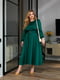 Зелена сукня міді з шовку | 6858581 | фото 2