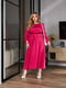 Рожева сукня міді з шовку | 6858582