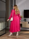 Рожева сукня міді з шовку | 6858582 | фото 2